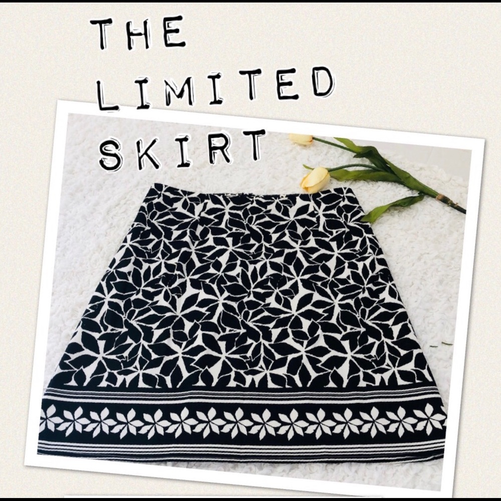 THE LIMITED BLACK & IVORY SKIRT